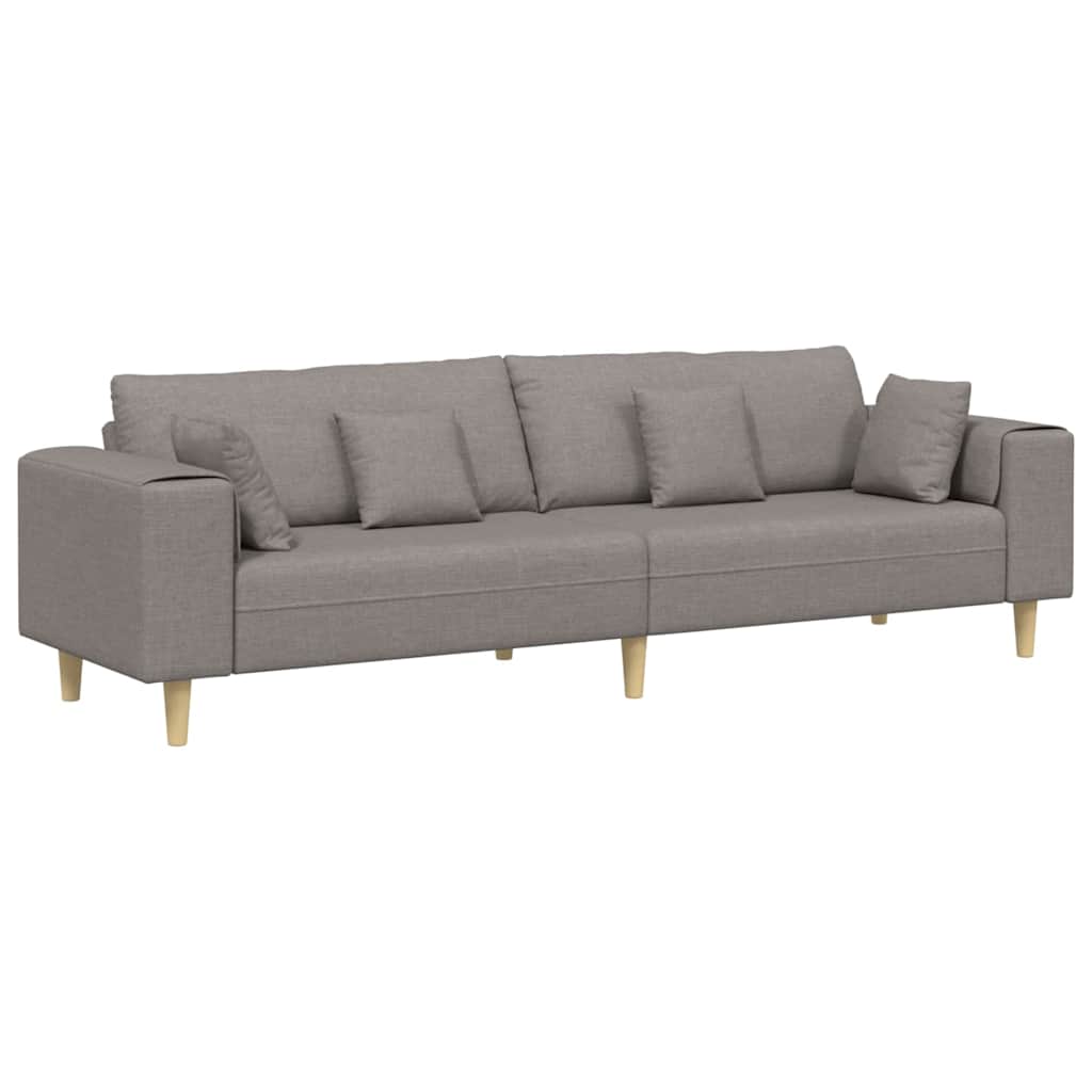 vidaXL Sofa z poduszką Ciemnoszary 250 x 77 x 76 cm tkanina