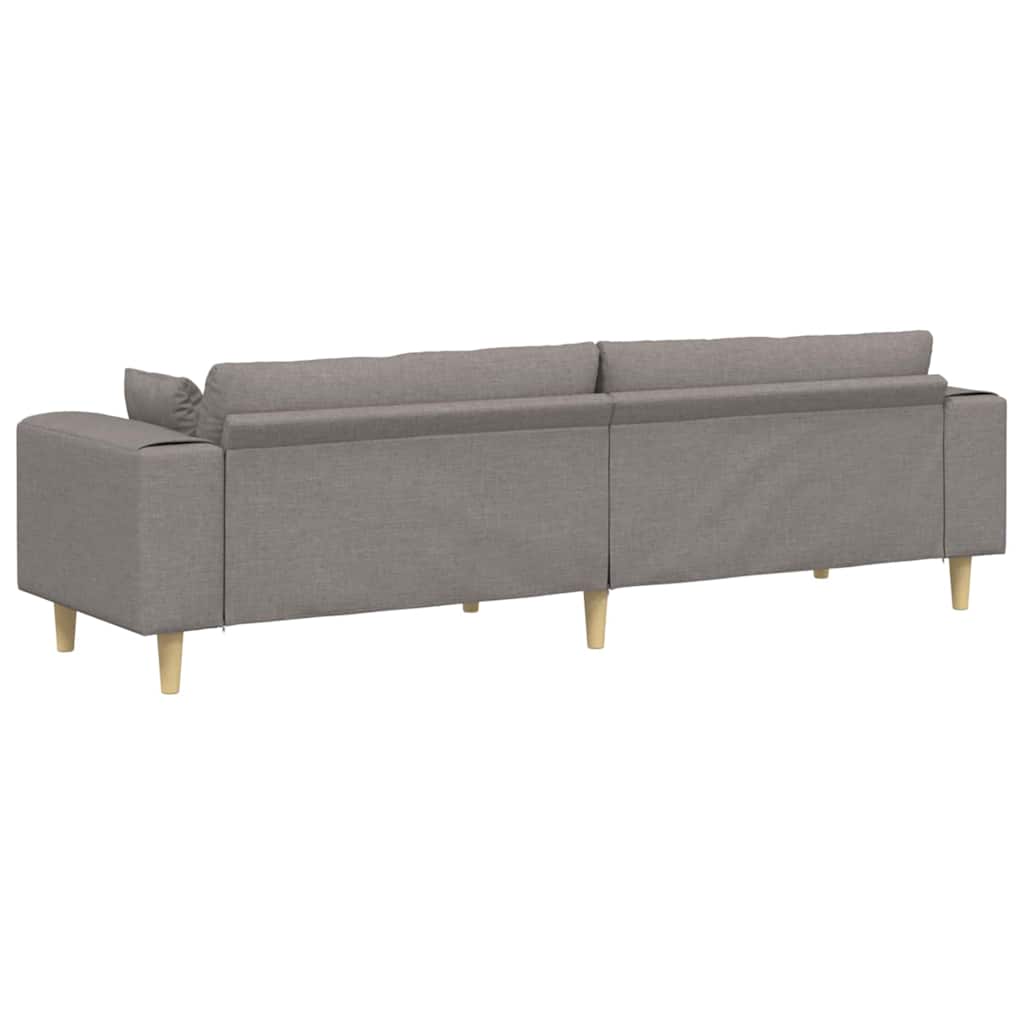 vidaXL Sofa z poduszką Ciemnoszary 250 x 77 x 76 cm tkanina