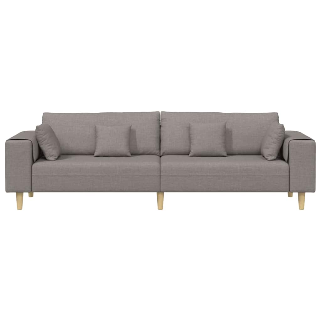 vidaXL Sofa z poduszką Ciemnoszary 250 x 77 x 76 cm tkanina