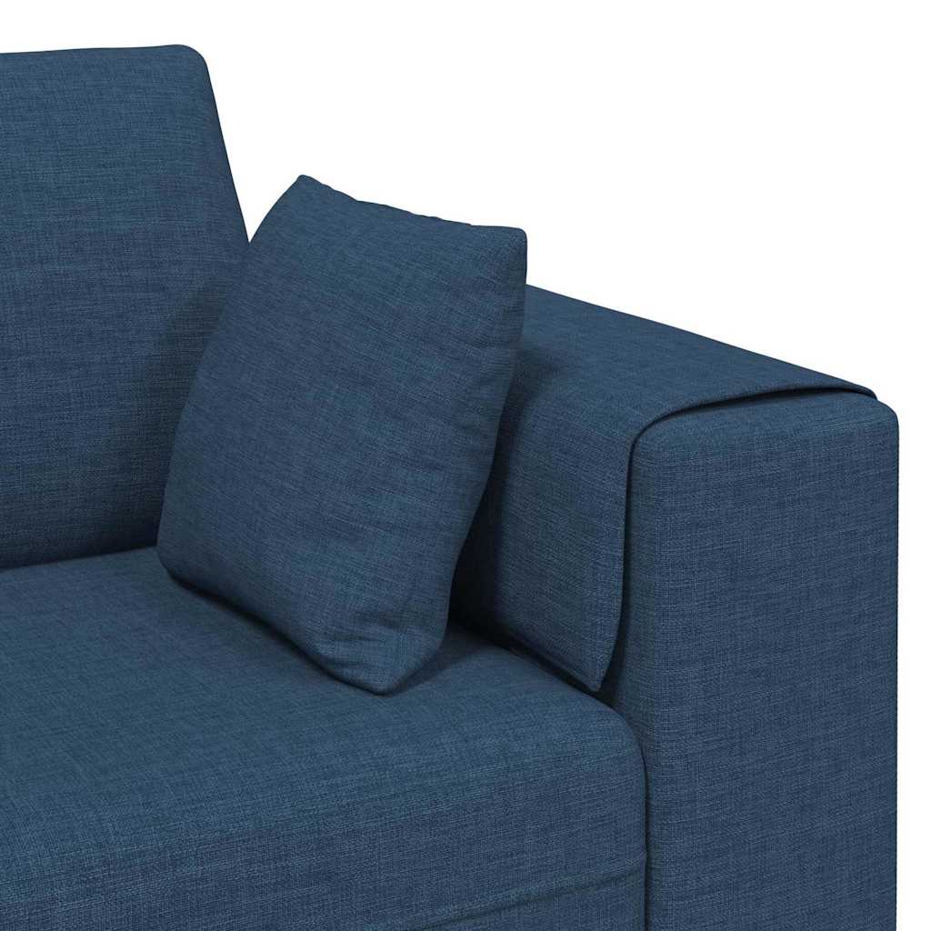 vidaXL Sofa z poduszką Niebieski 250 x 77 x 76 cm tkanina