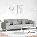 vidaXL Sofa Szary chmur 250 x 77 x 76 cm tkanina
