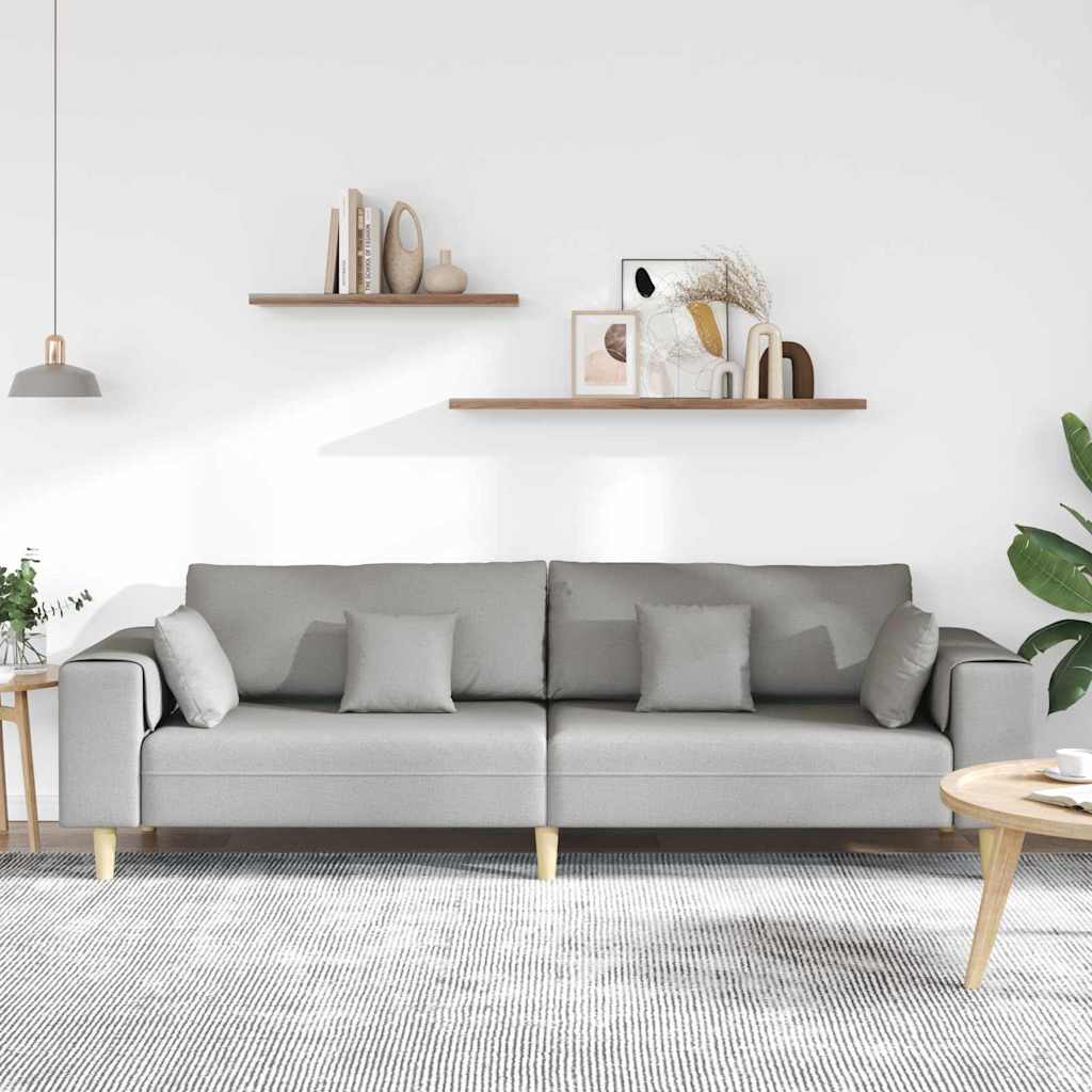 vidaXL Sofa Szary chmur 250 x 77 x 76 cm tkanina