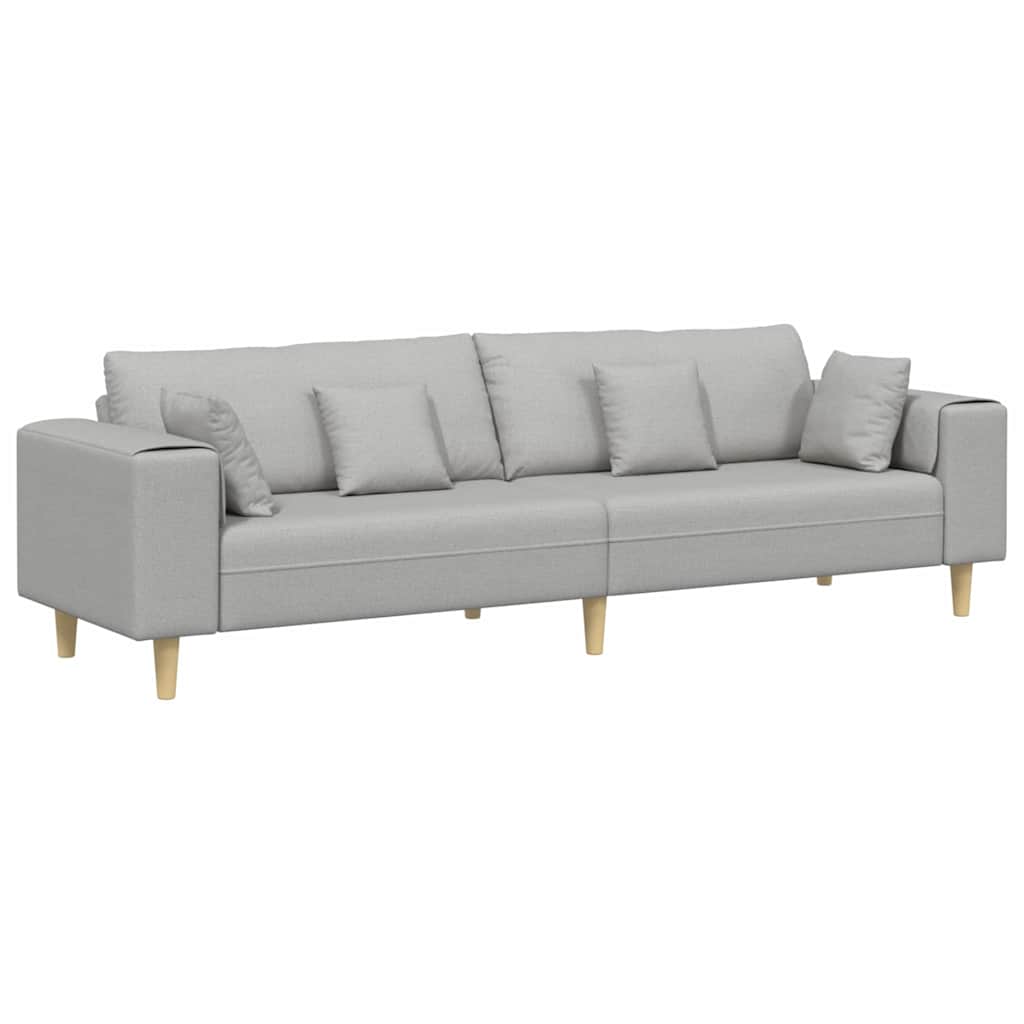 vidaXL Sofa Szary chmur 250 x 77 x 76 cm tkanina