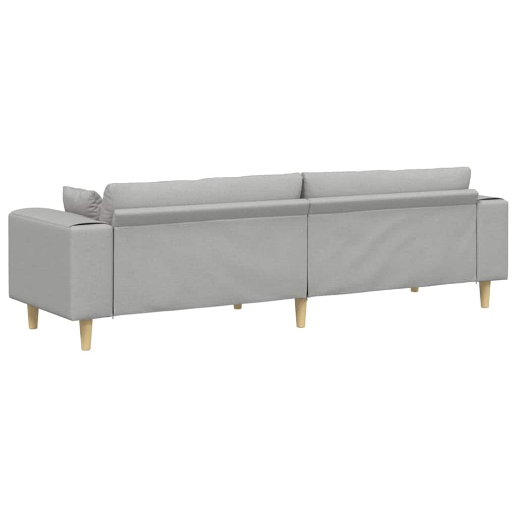 vidaXL Sofa Szary chmur 250 x 77 x 76 cm tkanina