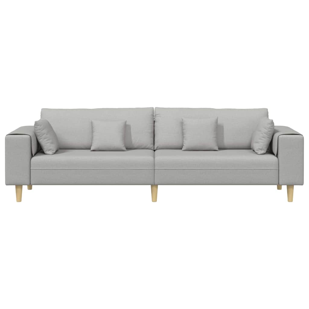 vidaXL Sofa Szary chmur 250 x 77 x 76 cm tkanina