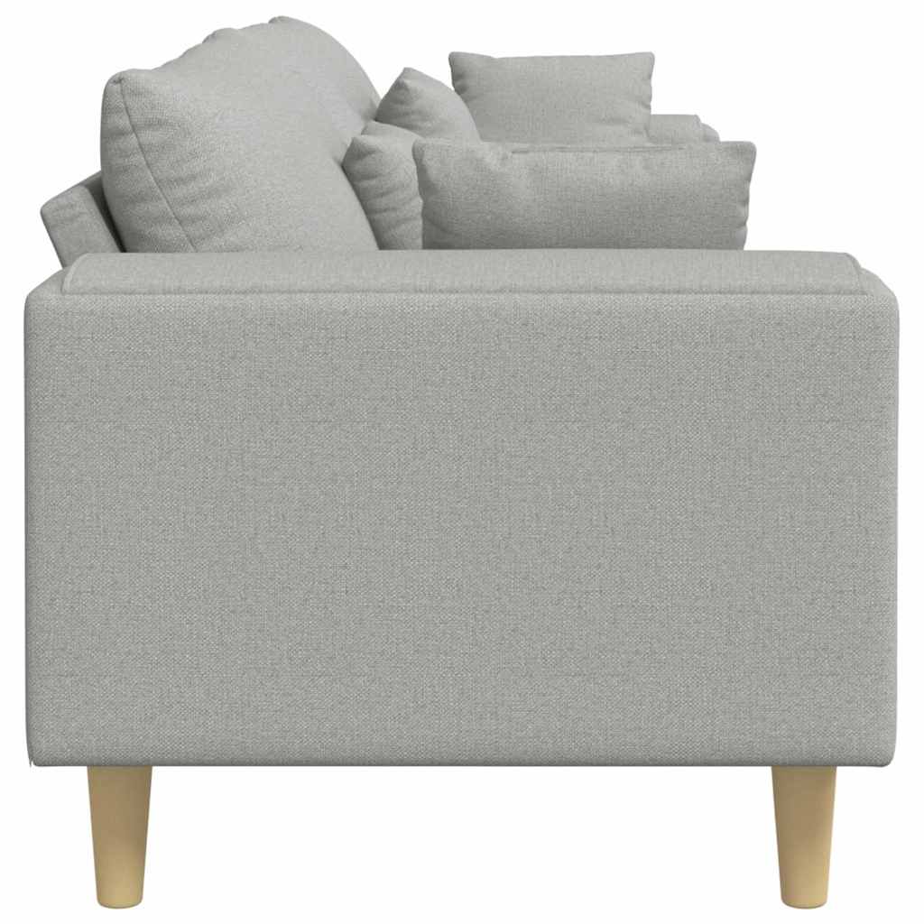 vidaXL Sofa Szary chmur 250 x 77 x 76 cm tkanina