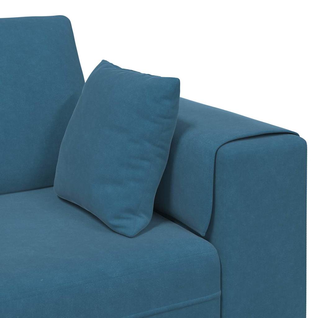 vidaXL Sofa Niebieski 250 x 77 x 76 cm Aksamit