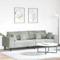 vidaXL Sofa Jasnoszary 250 x 77 x 76 cm Aksamit