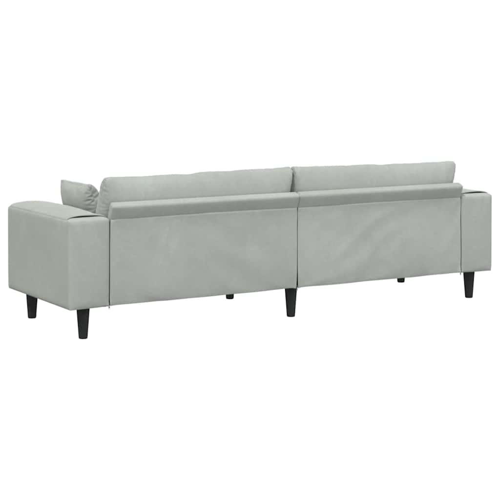 vidaXL Sofa Jasnoszary 250 x 77 x 76 cm Aksamit
