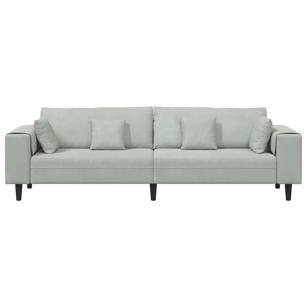 vidaXL Sofa Jasnoszary 250 x 77 x 76 cm Aksamit