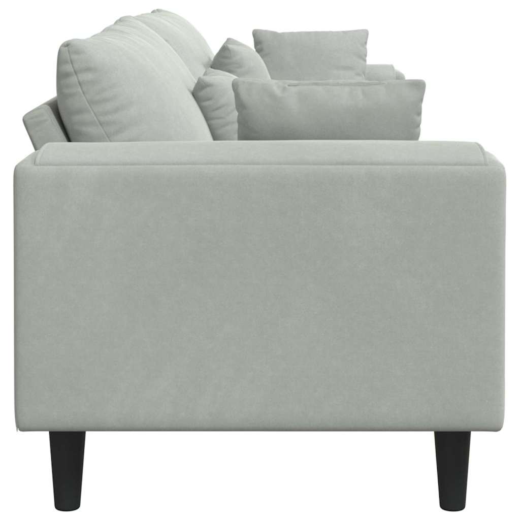 vidaXL Sofa Jasnoszary 250 x 77 x 76 cm Aksamit