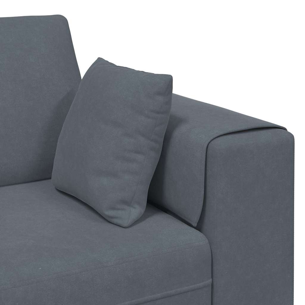 vidaXL Sofa Ciemnoszary 250 x 77 x 76 cm Aksamit