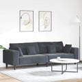 vidaXL Sofa Ciemnoszary 250 x 77 x 76 cm Aksamit