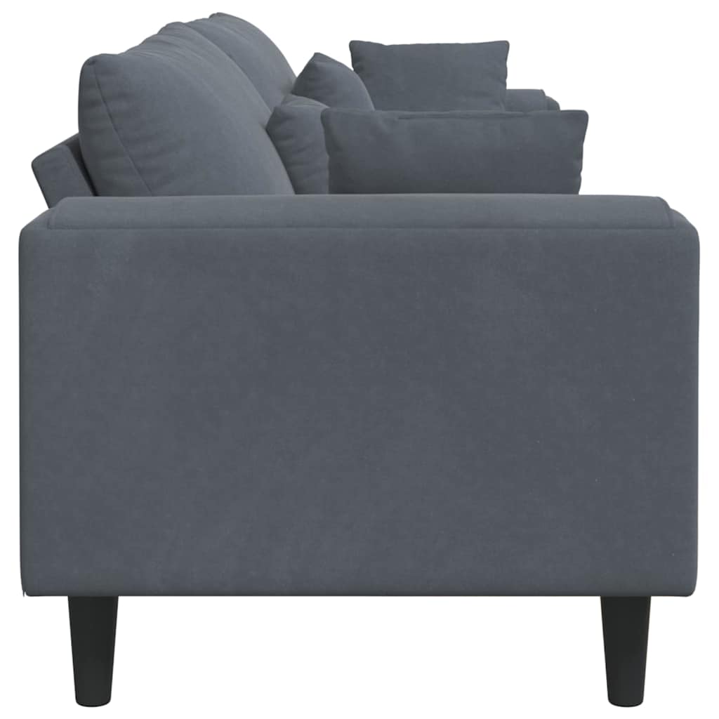 vidaXL Sofa Ciemnoszary 250 x 77 x 76 cm Aksamit