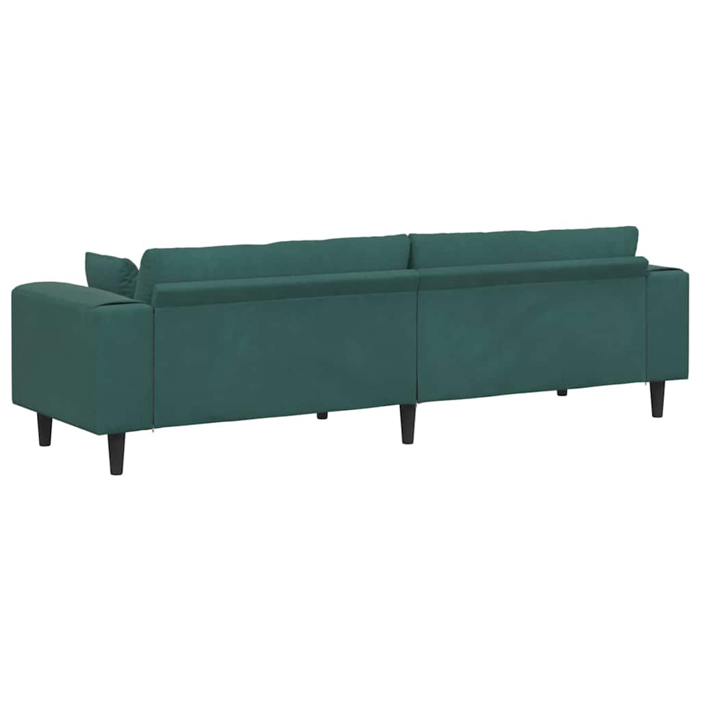 vidaXL Sofa Ciemna zieleń 250 x 77 x 76 cm Aksamit