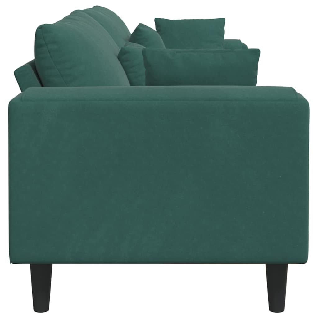 vidaXL Sofa Ciemna zieleń 250 x 77 x 76 cm Aksamit