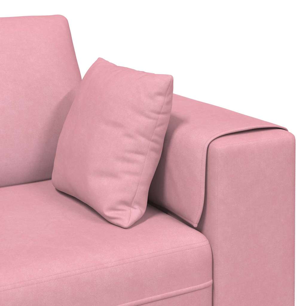 vidaXL Sofa Różowy 250 x 77 x 76 cm Aksamit