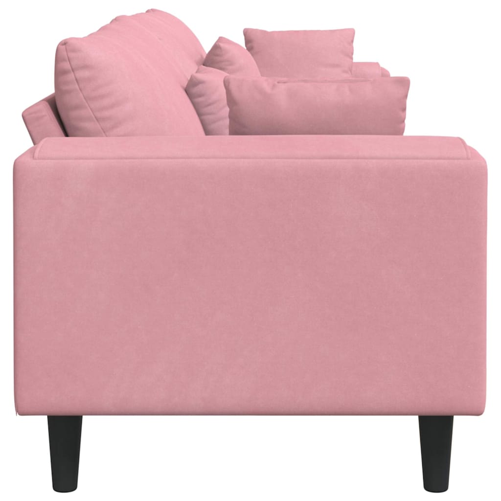 vidaXL Sofa Różowy 250 x 77 x 76 cm Aksamit