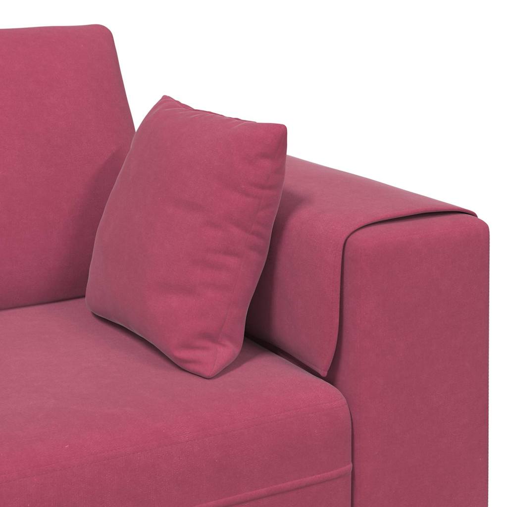 vidaXL Sofa Czerwone wino 250 x 77 x 76 cm Aksamit