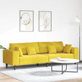 vidaXL Sofa Żółty 250 x 77 x 76 cm Aksamit