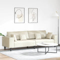 vidaXL Sofa Kremowy 250 x 77 x 76 cm Aksamit