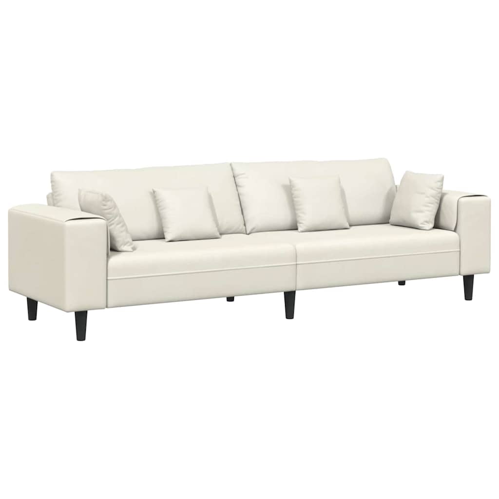 vidaXL Sofa Kremowy 250 x 77 x 76 cm Aksamit