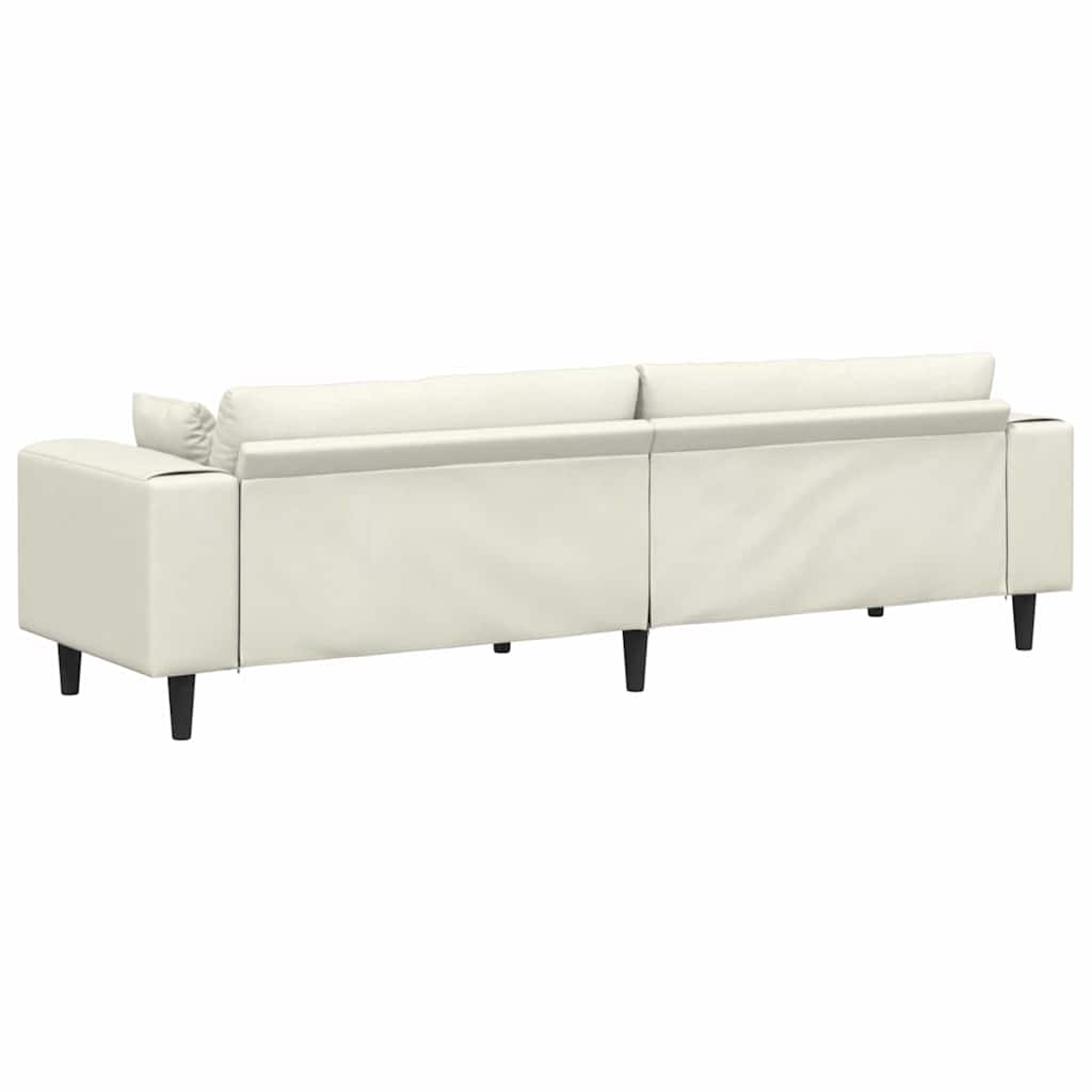 vidaXL Sofa Kremowy 250 x 77 x 76 cm Aksamit
