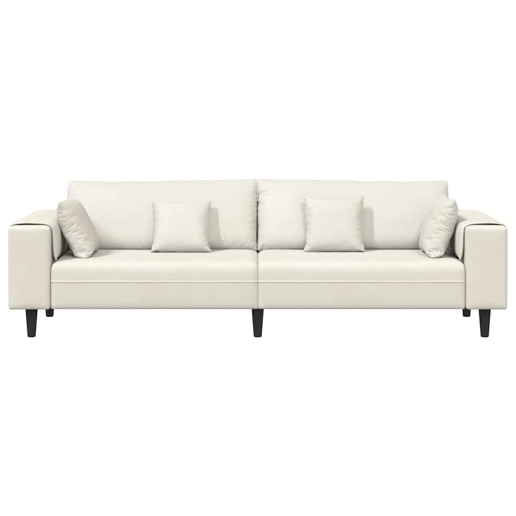 vidaXL Sofa Kremowy 250 x 77 x 76 cm Aksamit