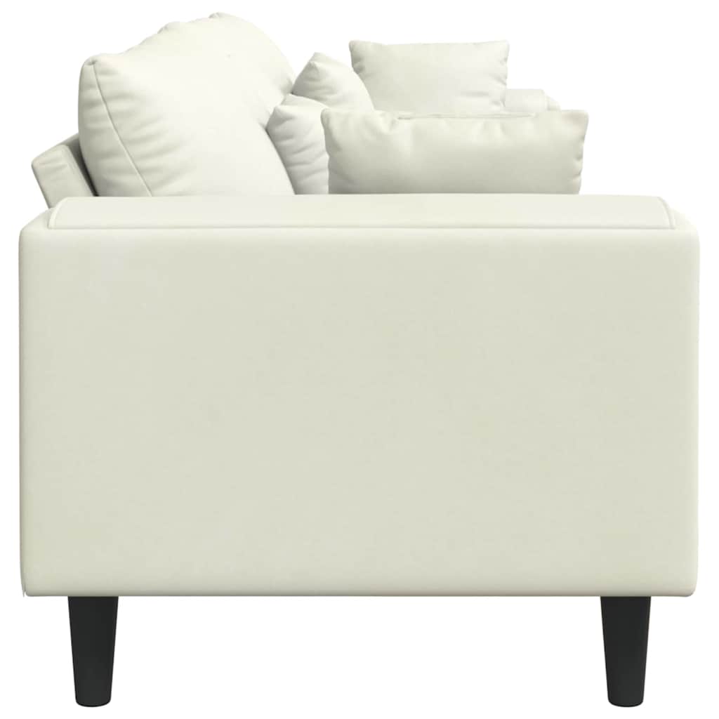 vidaXL Sofa Kremowy 250 x 77 x 76 cm Aksamit