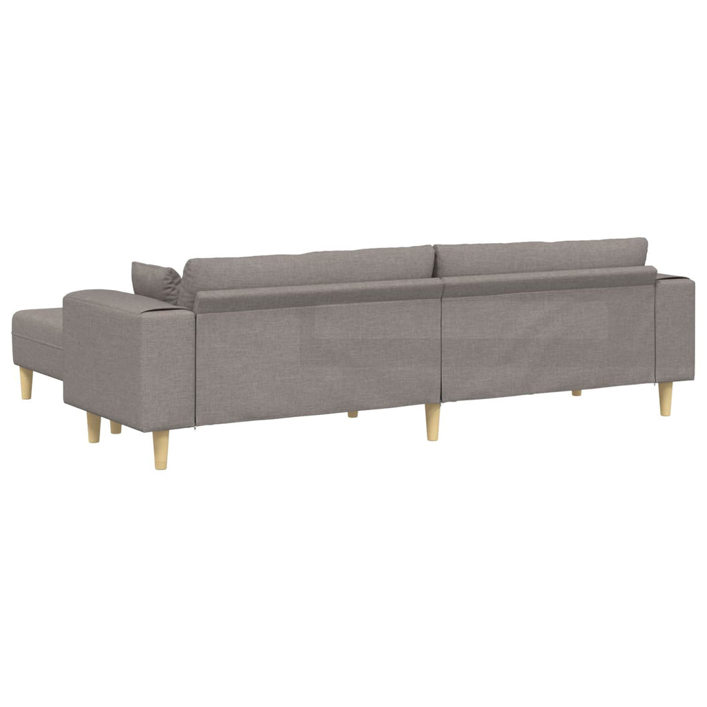 vidaXL Sofa z poduszką 3 pcs Ciemnoszary tkanina