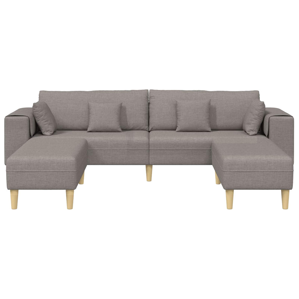 vidaXL Sofa z poduszką 3 pcs Ciemnoszary tkanina