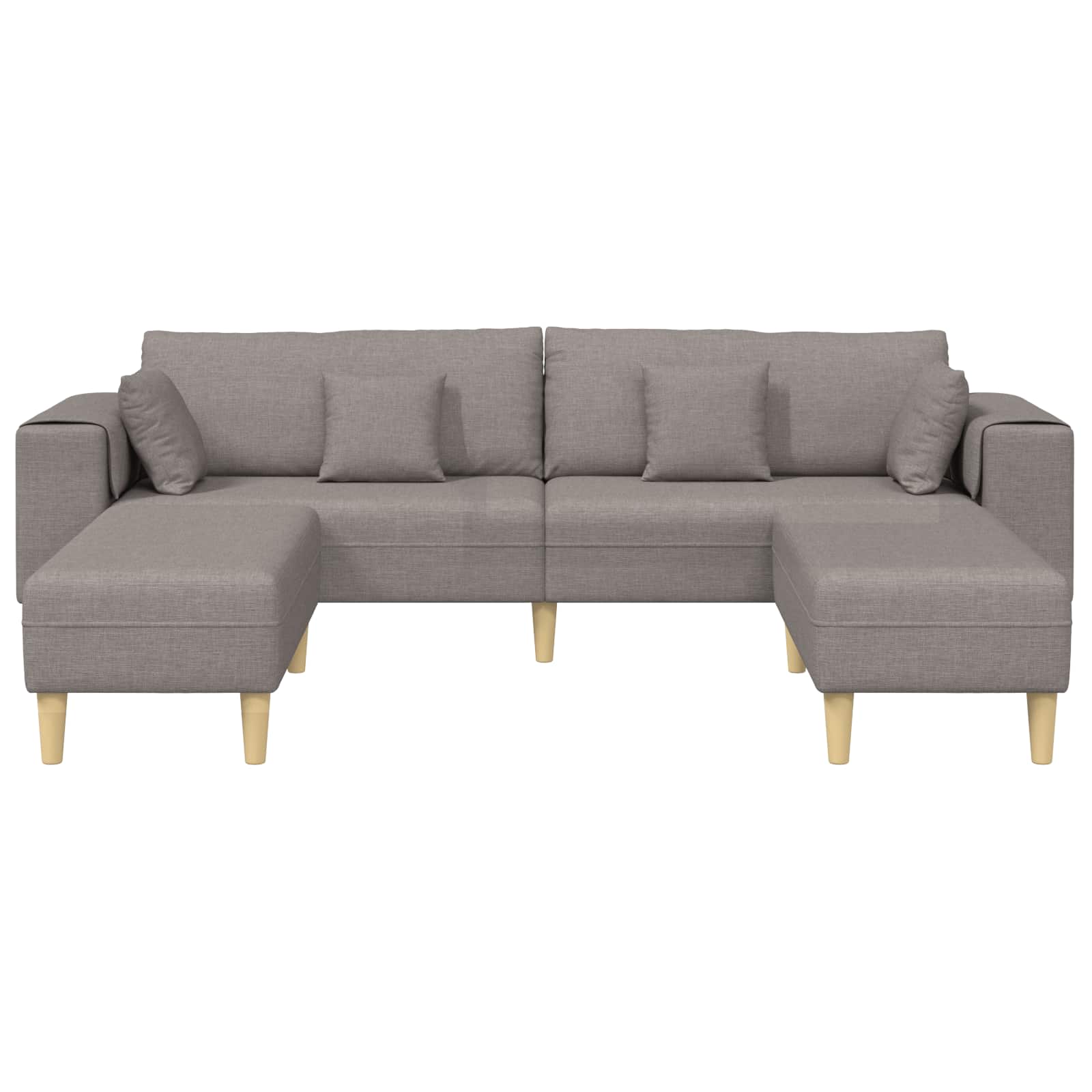 vidaXL Sofa z poduszką 3 pcs Ciemnoszary tkanina