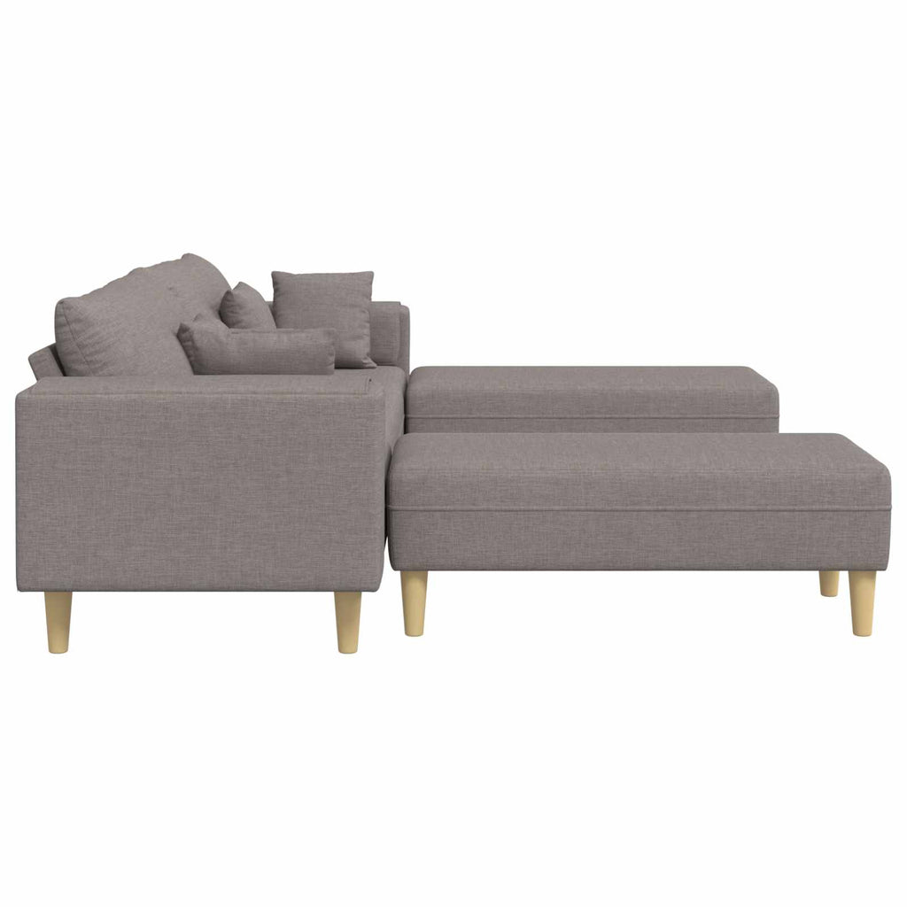 vidaXL Sofa z poduszką 3 pcs Ciemnoszary tkanina