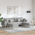 vidaXL Sofa 3 pcs Szary chmur 250 x 188 x 76 cm tkanina