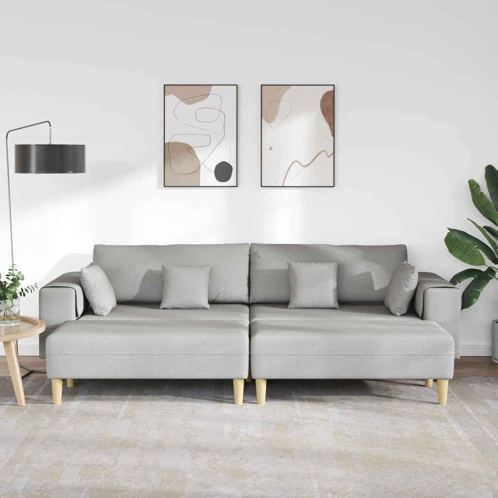 vidaXL Sofa 3 pcs Szary chmur 250 x 188 x 76 cm tkanina