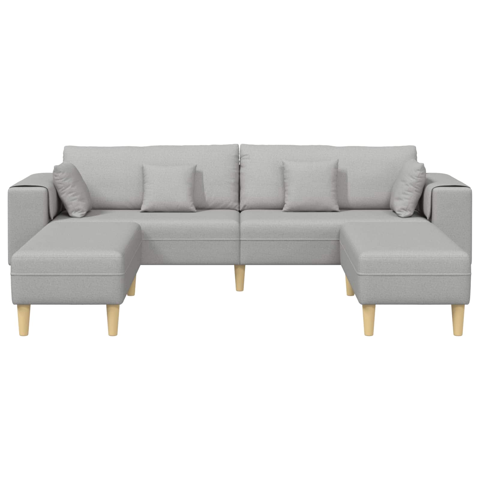 vidaXL Sofa 3 pcs Szary chmur 250 x 188 x 76 cm tkanina