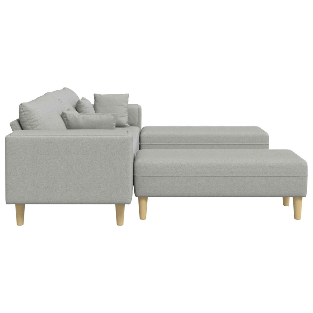 vidaXL Sofa 3 pcs Szary chmur 250 x 188 x 76 cm tkanina