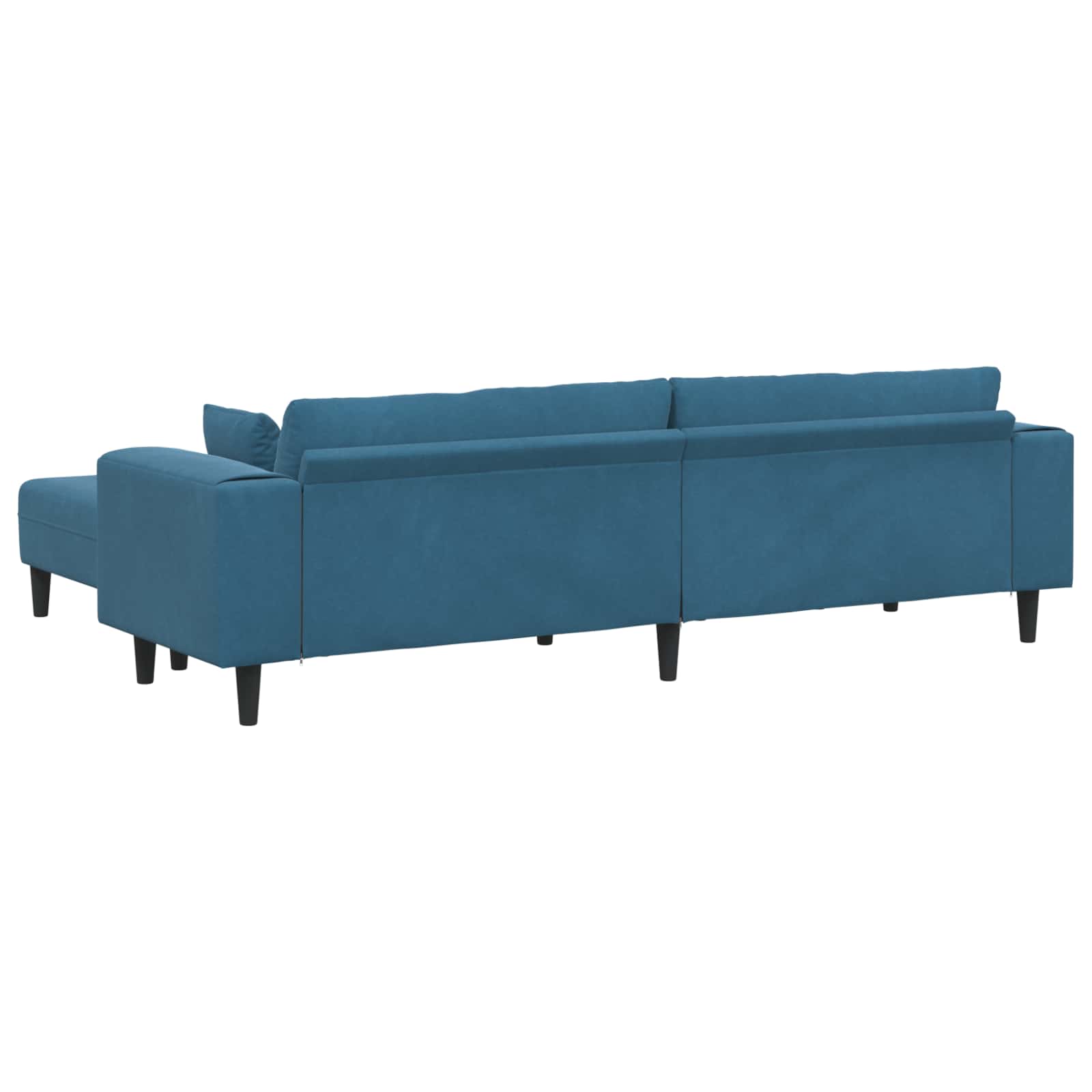 vidaXL Sofa 3 pcs Niebieski 250 x 188 x 76 cm Aksamit