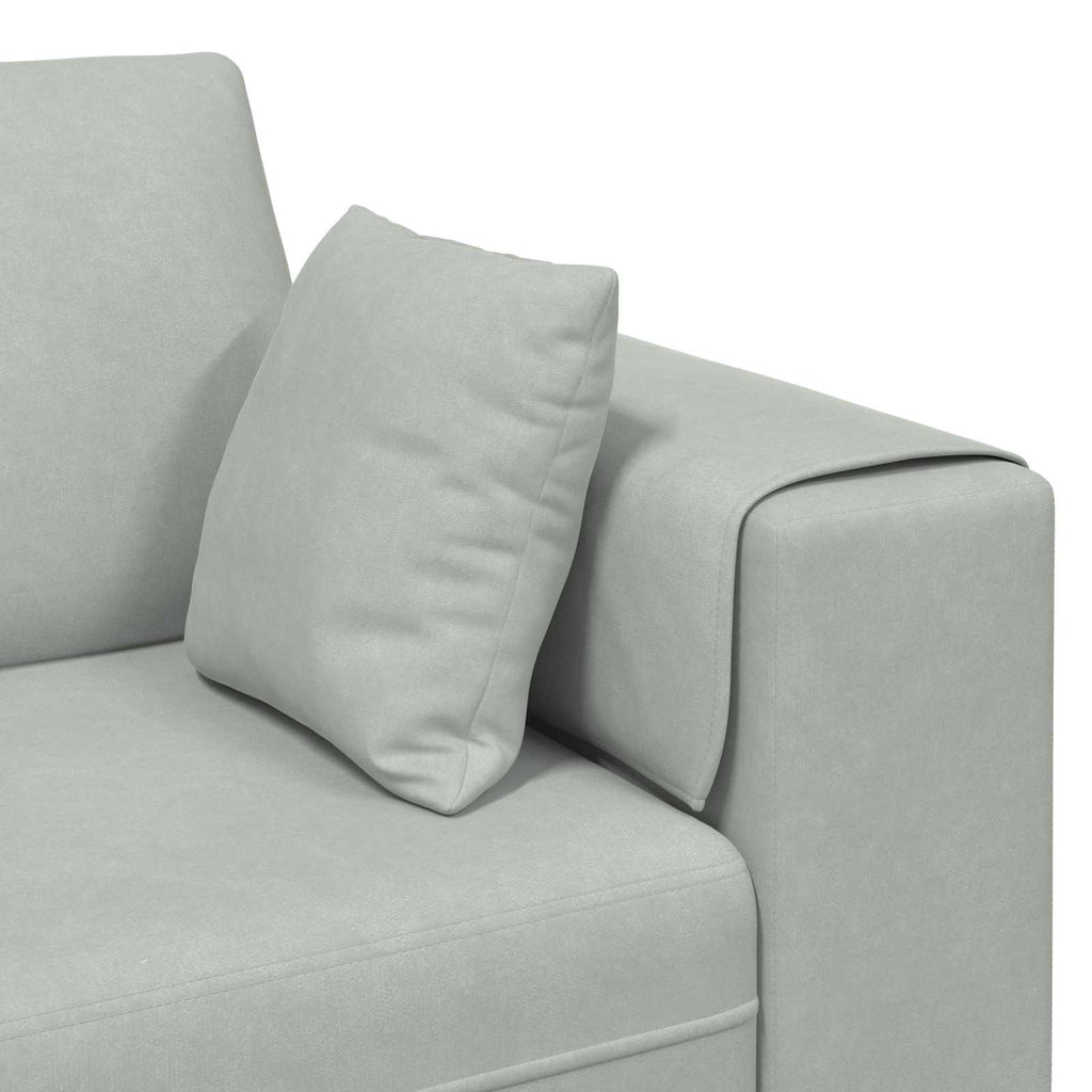 vidaXL Sofa 3 pcs Jasnoszary 250 x 188 x 76 cm Aksamit