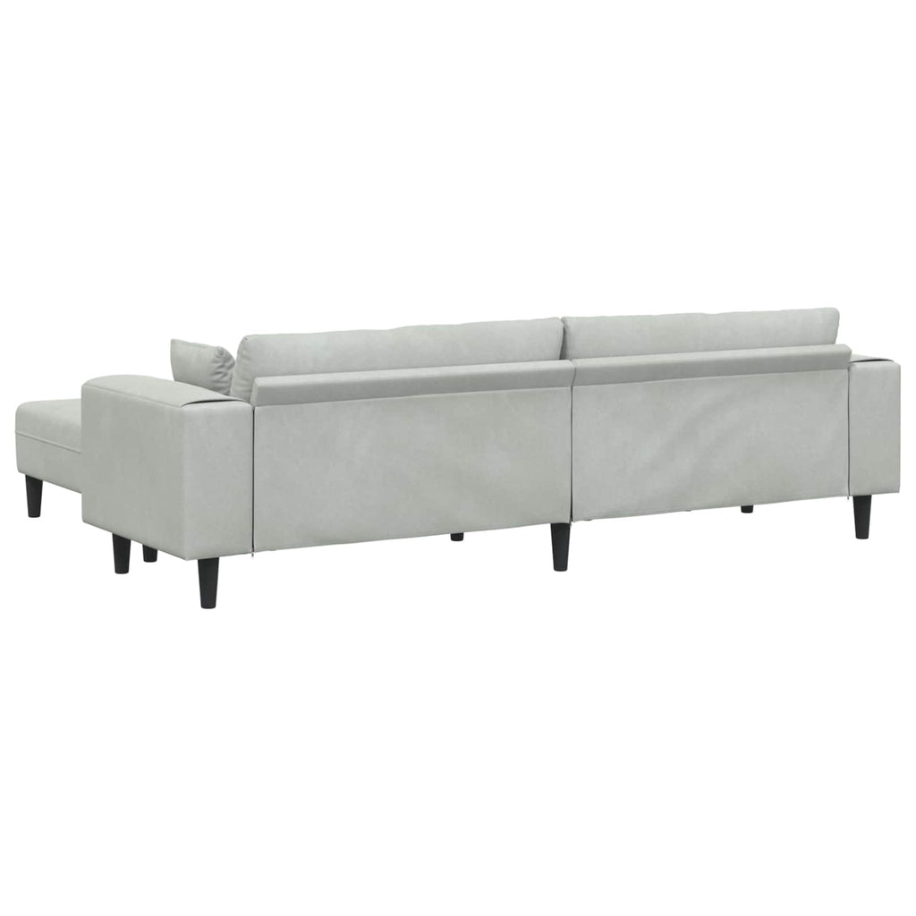 vidaXL Sofa 3 pcs Jasnoszary 250 x 188 x 76 cm Aksamit