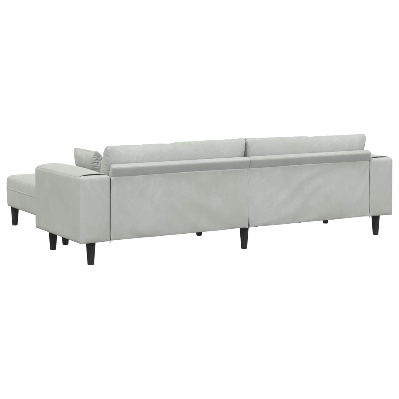 vidaXL Sofa 3 pcs Jasnoszary 250 x 188 x 76 cm Aksamit