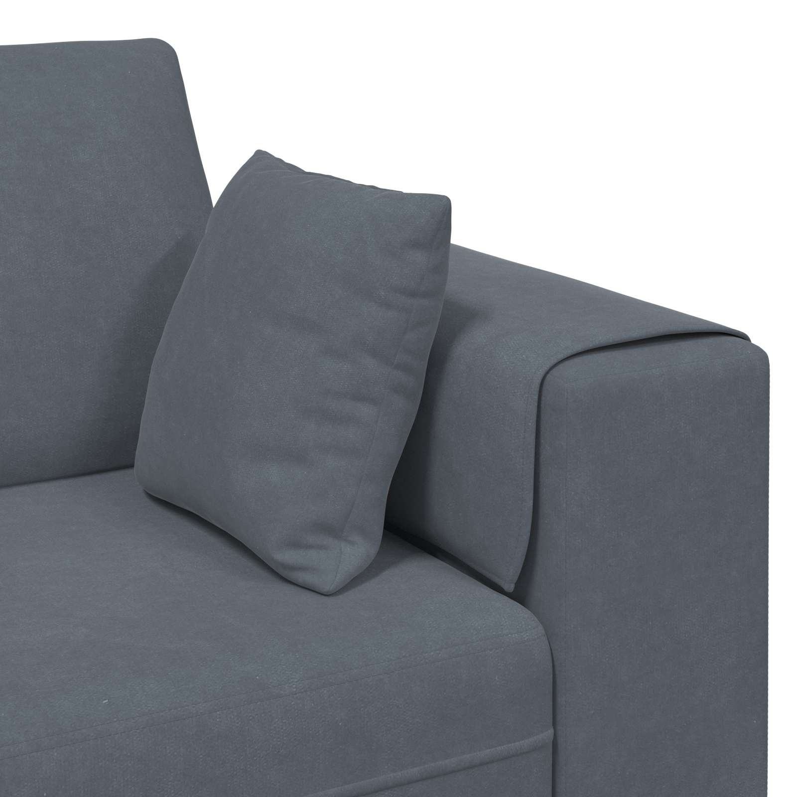 vidaXL Sofa 3 pcs Ciemnoszary 250 x 188 x 76 cm Aksamit