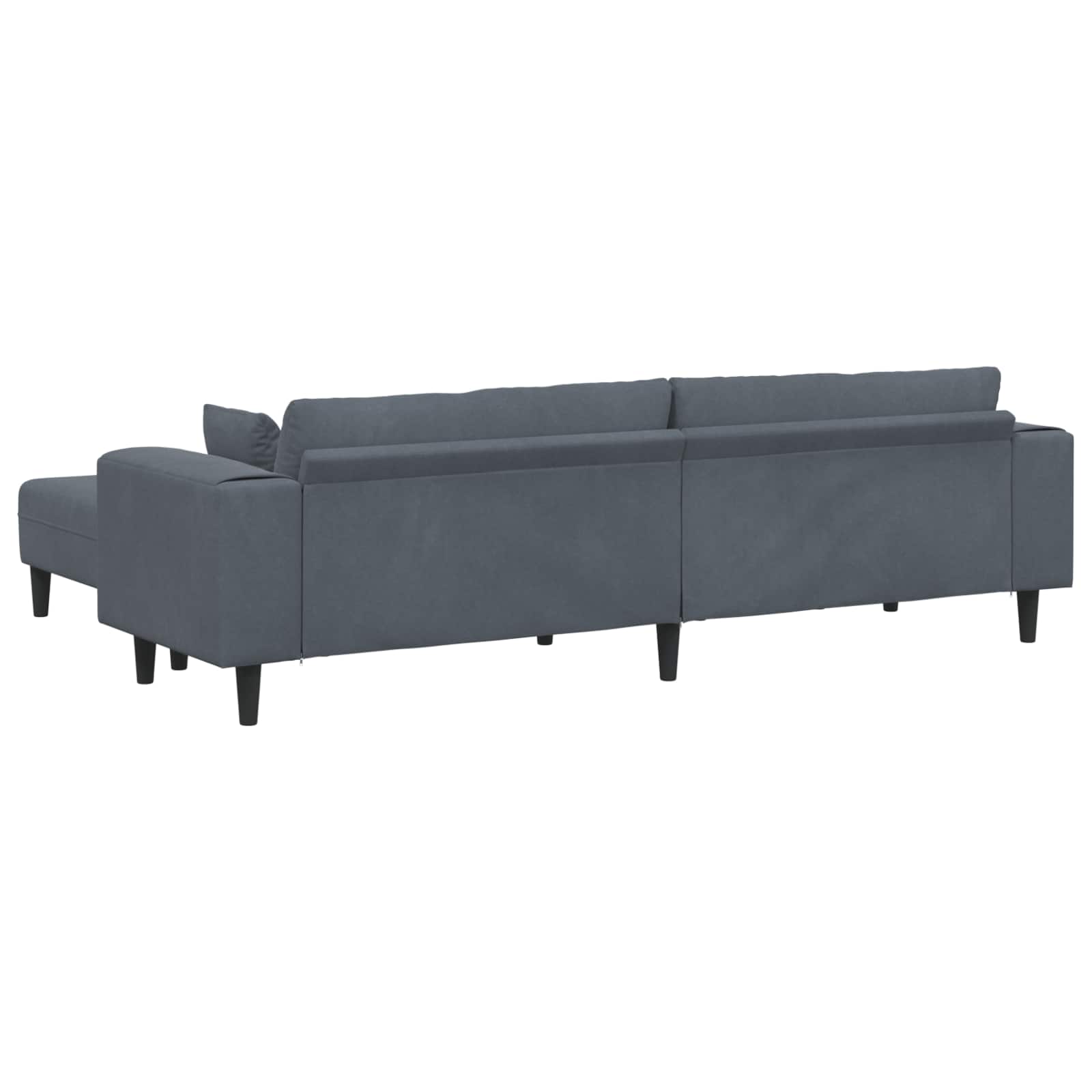 vidaXL Sofa 3 pcs Ciemnoszary 250 x 188 x 76 cm Aksamit