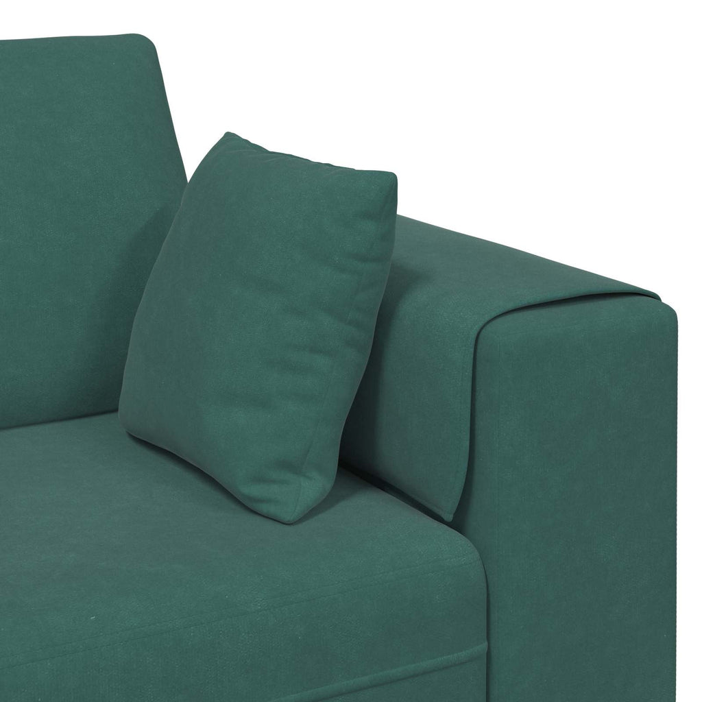 vidaXL Sofa 3 pcs Ciemna zieleń 250 x 188 x 76 cm Aksamit