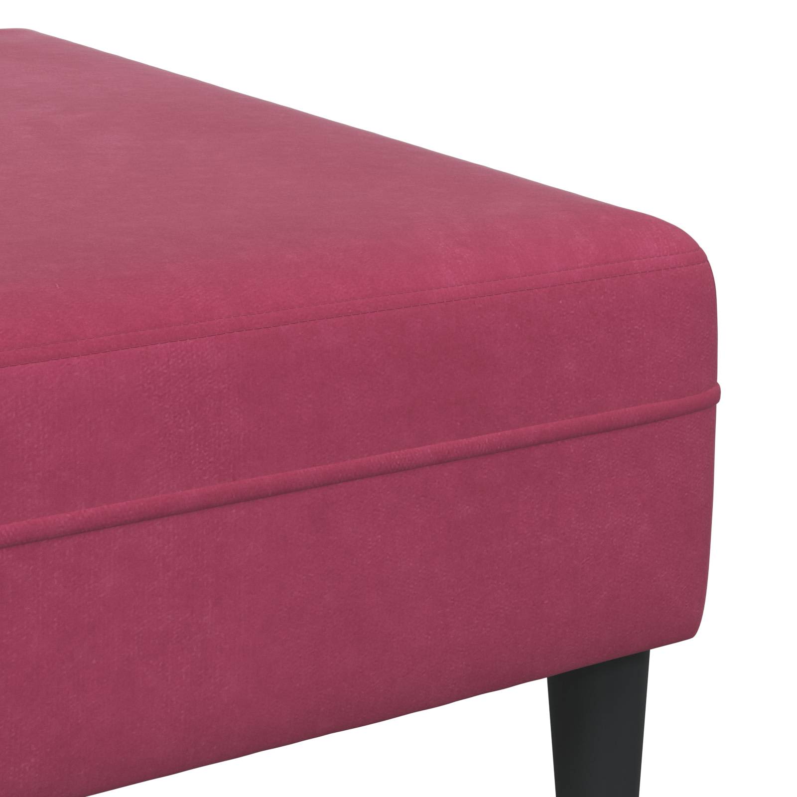 vidaXL Sofa 3 pcs Czerwone wino 250 x 188 x 76 cm Aksamit