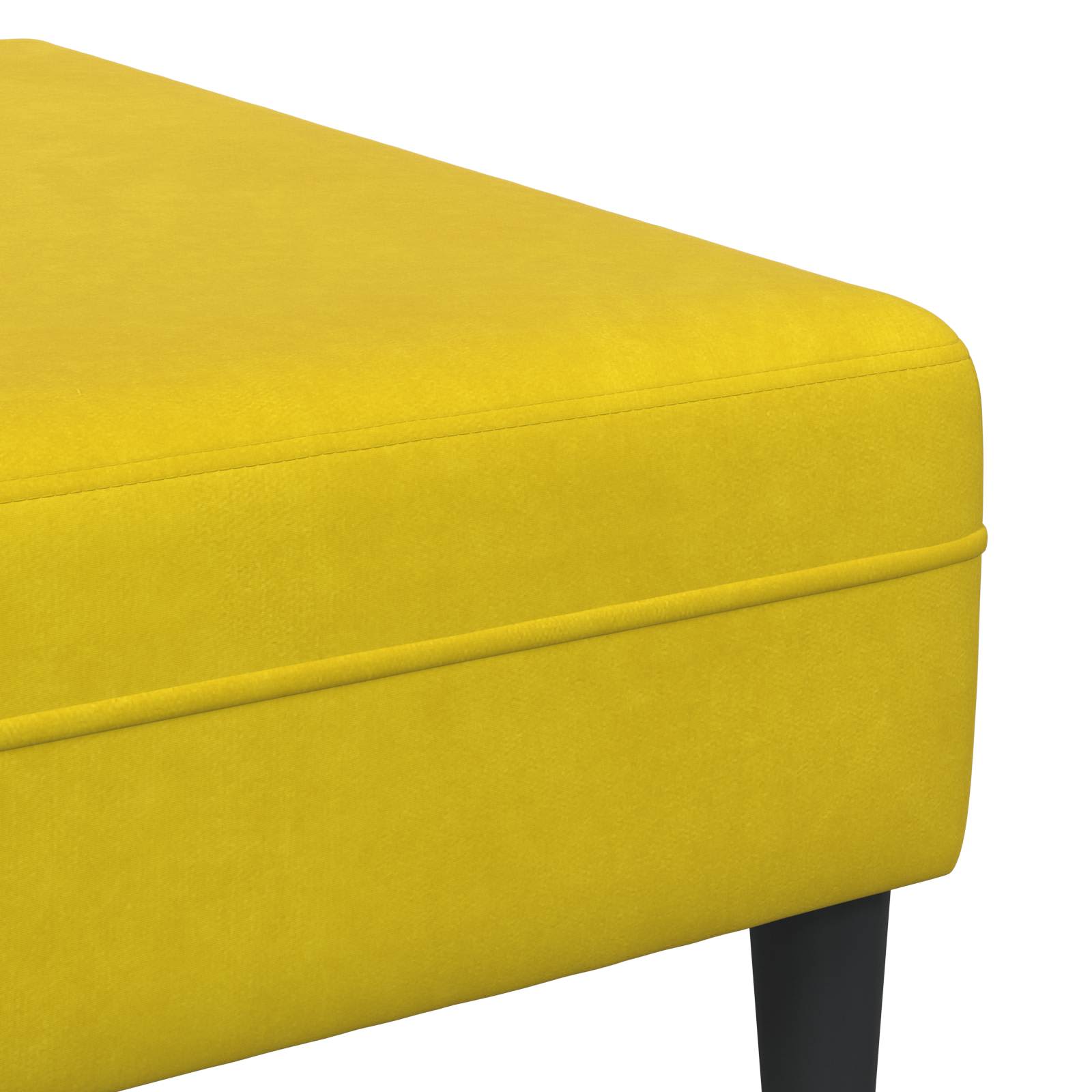 vidaXL Sofa 3 pcs Żółty 250 x 188 x 76 cm Aksamit
