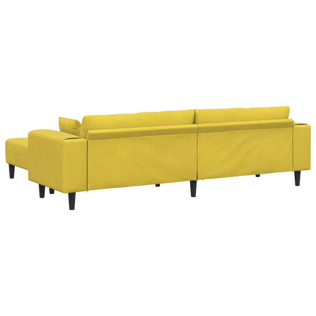 vidaXL Sofa 3 pcs Żółty 250 x 188 x 76 cm Aksamit