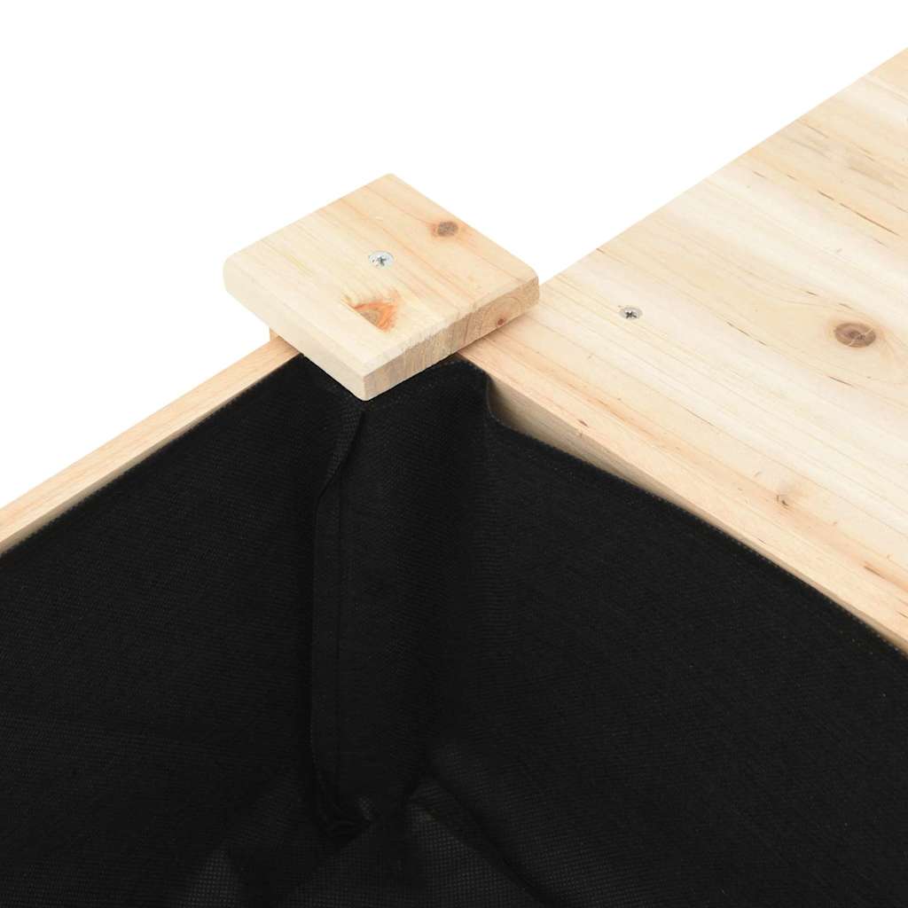 vidaXL Doniczka ogrodowa Beżowy 111 x 37 x 76,5 cm Drewno Świerkowe