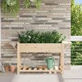 vidaXL Doniczka ogrodowa Beżowy 155 x 59 x 76,5 cm Drewno Świerkowe