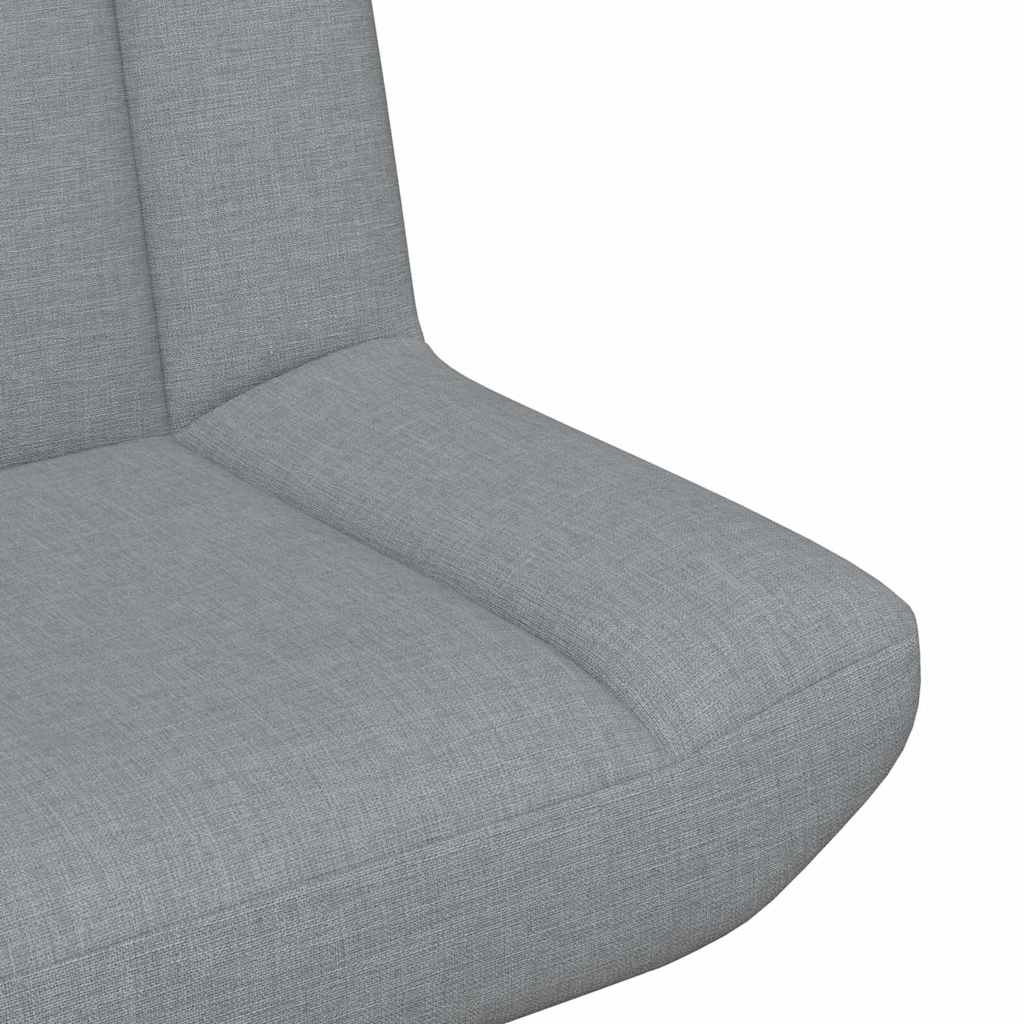 vidaXL Fotel obrotowy jasnoszary 63 x 75 x 76 cm tkanina